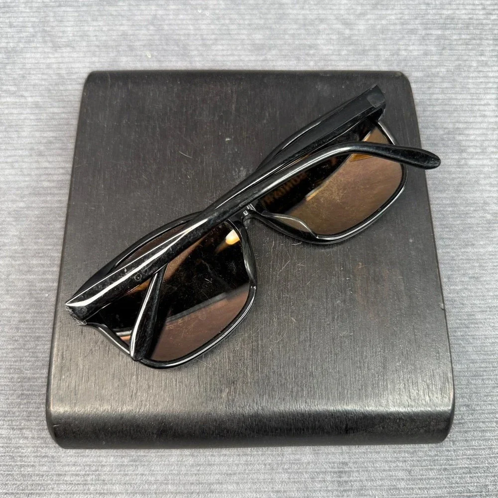 Sonia Rykiel Vintage Black Square Y2k Sunglasses 66-9501 Gold‎ Hardware
